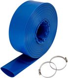 Merkloos Afvoerslang, 10 Cm X 32 M - PVC Materiaal - Weerbestendig - Geschikt voor Zwembad en Watertransport - Blauw