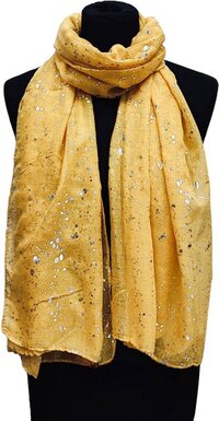 Lange Dunne Sjaal - Glitter - Geel - 180 x 70 cm