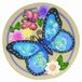 Solidchoice – Pierre décorative de jardin avec motif papillon