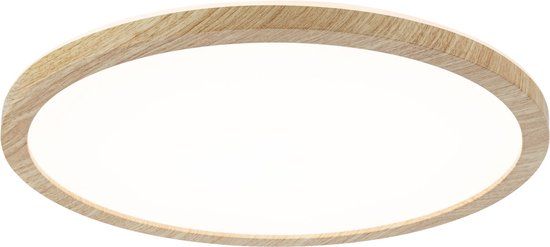 Paulmann Atria Shine Wood LED Plafondlamp - IP44 - 3000K - 293mm - Houtlook