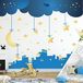 Muurtattoo Muursticker Sterren Wolken Stad Kinderkamer Babykamer H60 x L90 cm