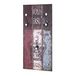 HAKU Wandkapstok motief, zwart, Keramiek, MDF, metaal - Maat: B 45 cm x H 100 cm x D 12 cm, Stijl: Industrieel
