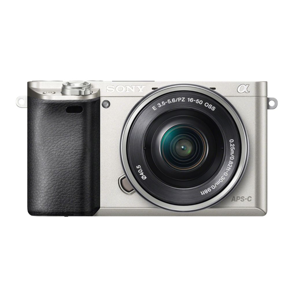 Sony α ILCE-6000L - Digitale camera - Systeemcamera (kit) - Zilver