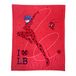 CTI Miraculous Ladybug Jump knuffeldeken, geruit, 125 cm breed, 150 cm lang, rood