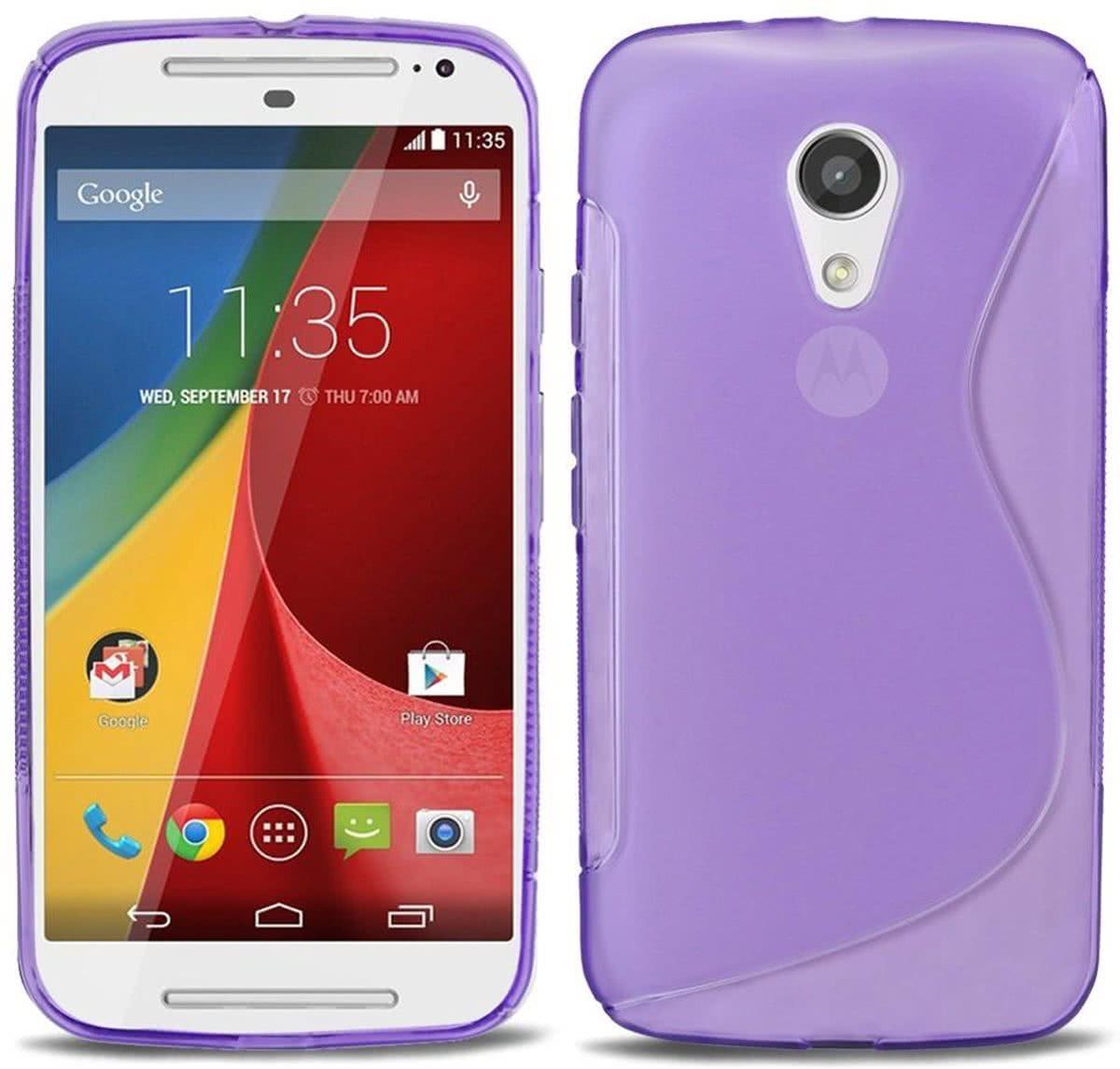 - Comutter Silicone hoesje Motorola Moto G 2nd gen 2014 paars Accessoire van uitstekende kwaliteit