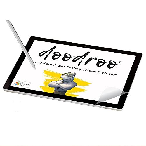 doodroo - Beschermfolie met Real Paper effect ontworpen voor Microsoft Surface Pro 3/4/5/6/7/7+, Schermbeschermers die de natuurlijke manier van tekenen of schrijven met papieren effect nabootst, 2stk