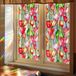 OEM Elodame B.V. Raamfolie - Iridescent Regenboog PVC Statische Raamfolie - Dubbelzijdig Kleurrijk Bloemen- en Plantendesign - Verwijderbaar Zonder Lijm - 3D Decoratief Vinyl Glas-in-lood Stijl - Formaat 43x100 cm