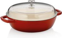 Kela Stoofpan met Deksel, Ø 28 cm, 3.8 L, Gietijzer, Rood