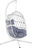Beliani ADRIA Hangstoel - Wit - Polyester - 120kg