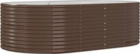 vidaXL Plantenbak 212x140x68 cm Gegalvaniseerd Staal Bruin