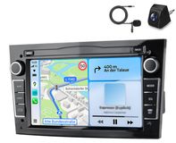 Awesafe Opel Astra H, Corsa C, D, Meriva, Zafira B USB-C autoradio met microfoon, 64GB opslag, Android, Carplay, GPS, WIFI, DAB+, Android Auto, glanzend zwart, 7 inch