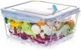 NUTRIUPS Récipients alimentaires en verre de 3,3 L avec couvercle