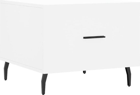 vidaXL Salontafel 50x50x40 cm Bewerkt Hout Wit