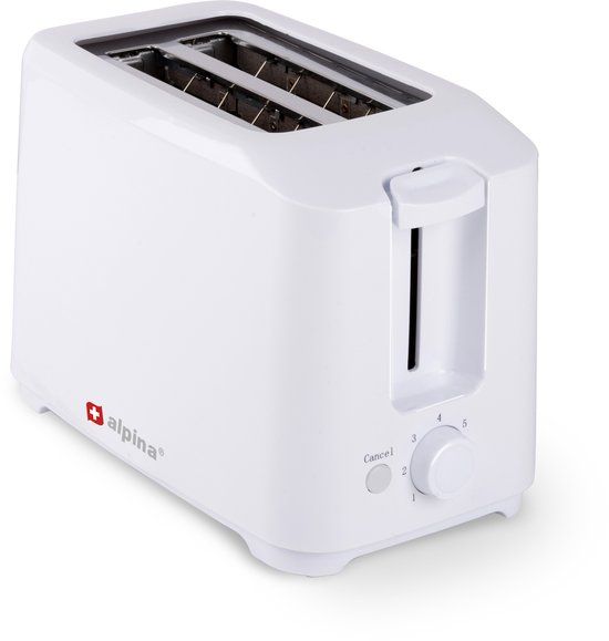 Alpina Broodrooster - 7 Standen - Kruimellade - 700 Watt - Wit