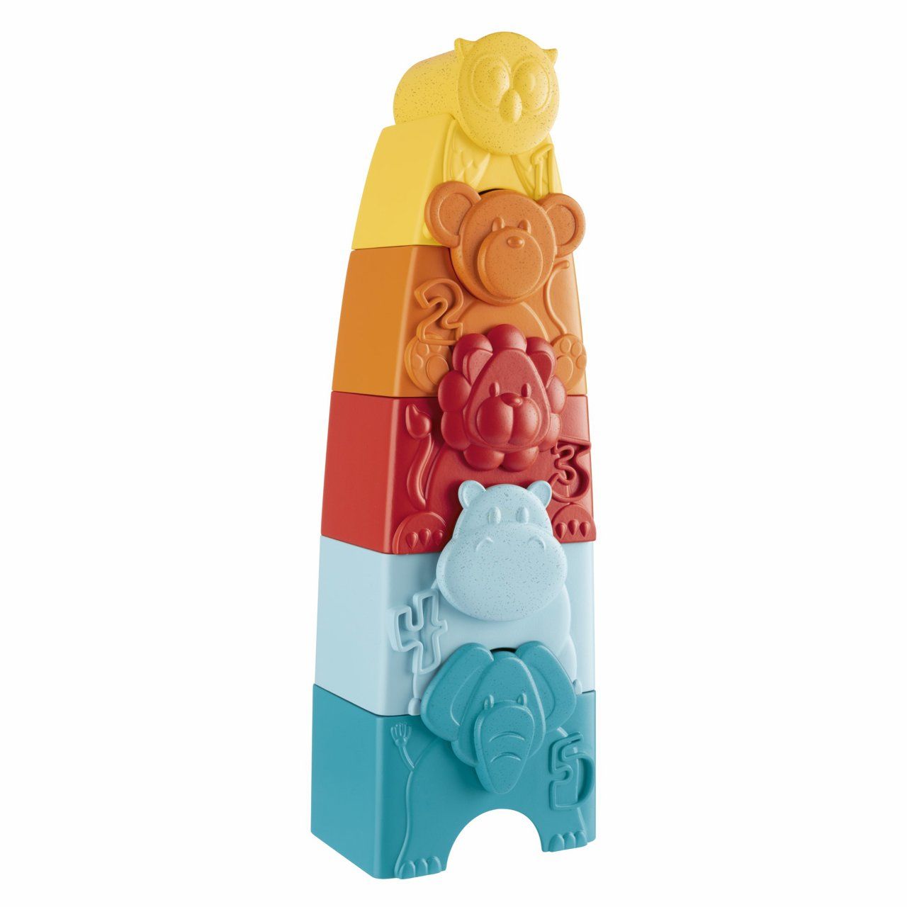 Chicco Eco+ Dieren 2-in-1 Stapeltoren - Educatief Speelgoed - 9+ maanden