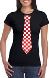 Bellatio Decorations Shoppartners Bv Zwart t-shirt met Brabant stropdas dames - Carnaval shirts XXL