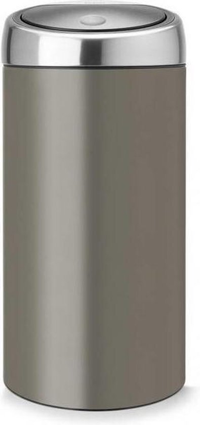 Brabantia Touch Bin Recycle 2 x 20 l - Platinum met Fingerprint Proof deksel