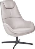 Beliani HAUGE Fauteuil pivotant gris clair Polyester