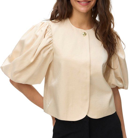Vero Moda Liana 2/4 Shiny Short Blazer Dames - Maat M (40)