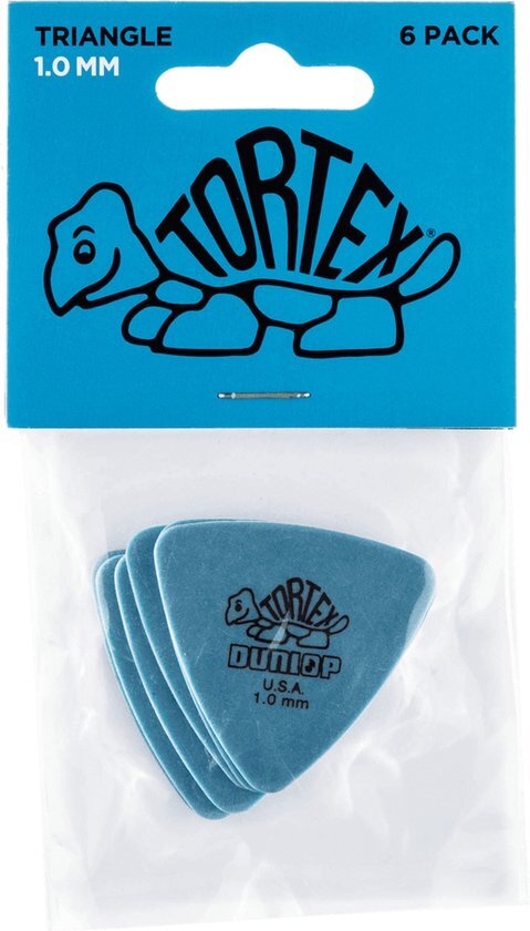 Dunlop 431P1.00 Tortex Triangle 1mm Blue Player Pack plectrumset