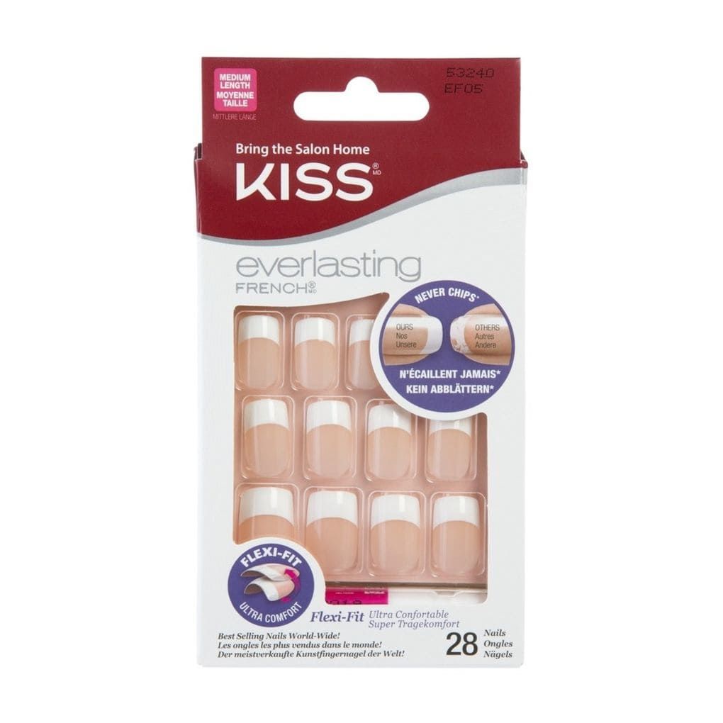 Kiss Gellak Everlasting French Nail Kit - Infinite - Kunstnagels - Nepnagels
