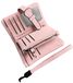 AOXONEL Vrouwen Kleine Bifold Lederen Portemonnee Rfid Blokkerende Dames Polsband met Kaarthouder ID venster Coin Purse, Pink3, Small, Vintage