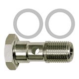 Holle RIEGLER Holle schroef met PTFE-afdichtring, eenvoudig, G 1/2, werkdruk max. 15 bar, roestvrij staal 1.4404