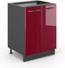 Vicco Fame-Line Meuble bas de cuisine – 60 cm sans plan de travail Bordeaux brillant