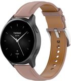 By Qubix - Luxe leren bandje - Oudroze - Geschikt voor Xiaomi Mi Watch / Xiaomi Watch 2 / Xiaomi Watch S1 / S2 / S3 / S4 (47mm)