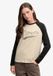 Superdry Varsity Script Raglan Top Dames Lange Mouwen Shirts Natuurlijk crème Katoen 100% Maat 10