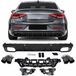 Achterdiffuser BinaParts Sport Achterdiffuser met Dubbele Uitlaat Sierstukken Geschikt voor Mercedes CLS C257 AMG Line (2018-2023) – Gloss Black