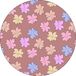 Bonateks, Tapis de souris rond imprimé numériquement, dessous antidérapant, pour bureau et maison, diamètre : 22 cm