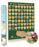 Atlas & Green US National Parks Scratch Off Poster