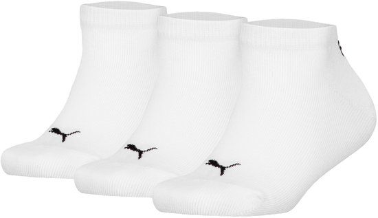 PUMA Effen Sneakersokken 3-Pack Wit Maat 31-34