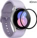 By Qubix Qubix - Screenprotector van gehard glas - Volledige dekking - Geschikt voor Samsung Galaxy Watch 5 - 40mm