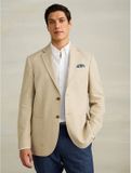 Next Heren Blazer van Linnenmix met Textuur - Stone Grey