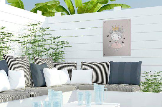 GreatGardenPosters Tuinposter Prinses - Roze - 30x40 cm - Buiten