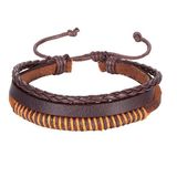 LGT JWLS LGT Jewels Leren armband Heren Verstelbaar Touw Bruin