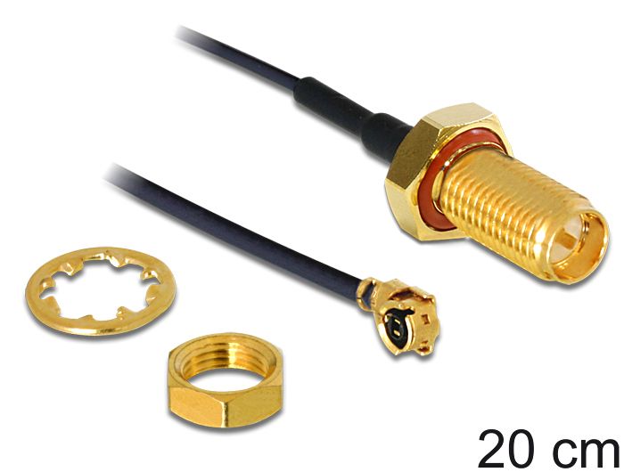 DeLOCK 88746 - Kabel - 0,2 m - Zwart
