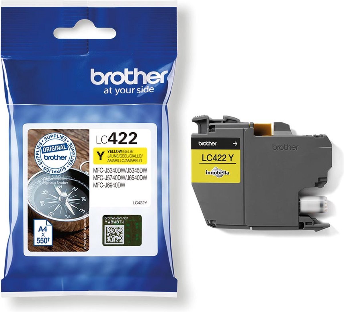 Brother Inkcartridge lc-422y geel