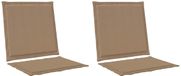 vidaXL - Zitkussen en Rugkussen - Polyester - Taupe - 47 x 45 x 2 cm