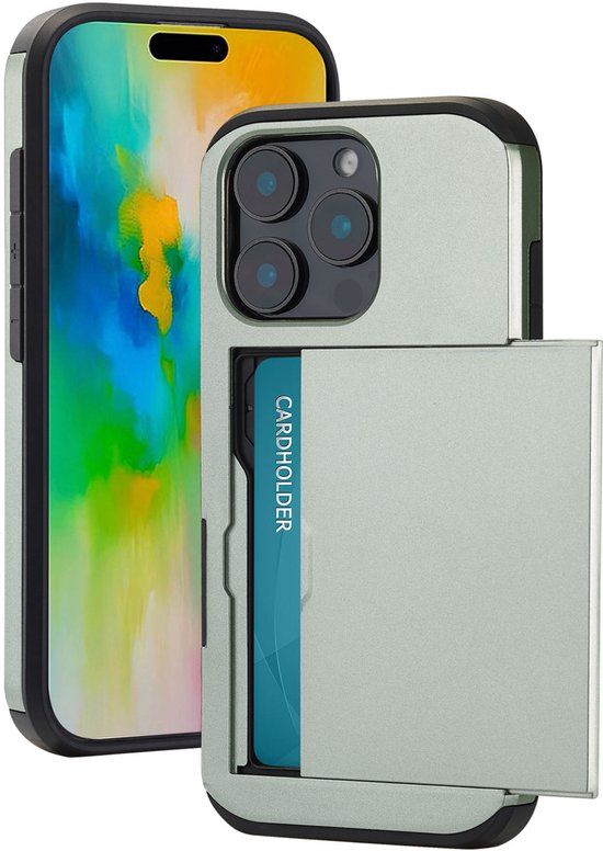 imoshion Backcover met pasjeshouder voor de iPhone 16 Pro - Groen