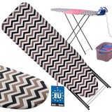 KOTARBAU® Inklapbare Strijkplank - Verstelbare Strijkplank 104 x 30 cm - Strijkplank voor Stoomgenerator - Zigzagpatroon