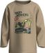 NAME IT Jongens Lange Mouwen Shirt - Katoen - Ronde Hals - Beige - Maat 92