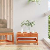 vidaXL Repose-pieds bois de pin massif brun lavé 62 x 62 x 32 cm