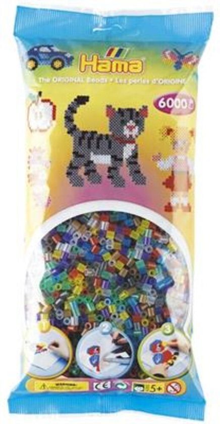 Hama Strijkkralen Transparant - 6000 stuks