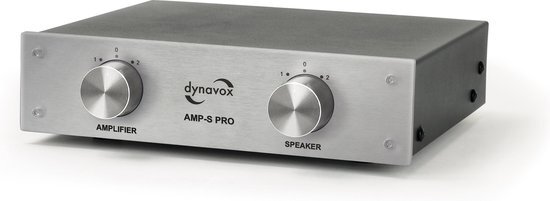 Dynavox amp-s pro schakelaar voor 2 versterker op 1 set speakers - zilver