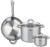 Fackelmann Set de 1 poêle 32 cm et 2 casseroles 16 et 26 cm Elo Profi Citrin