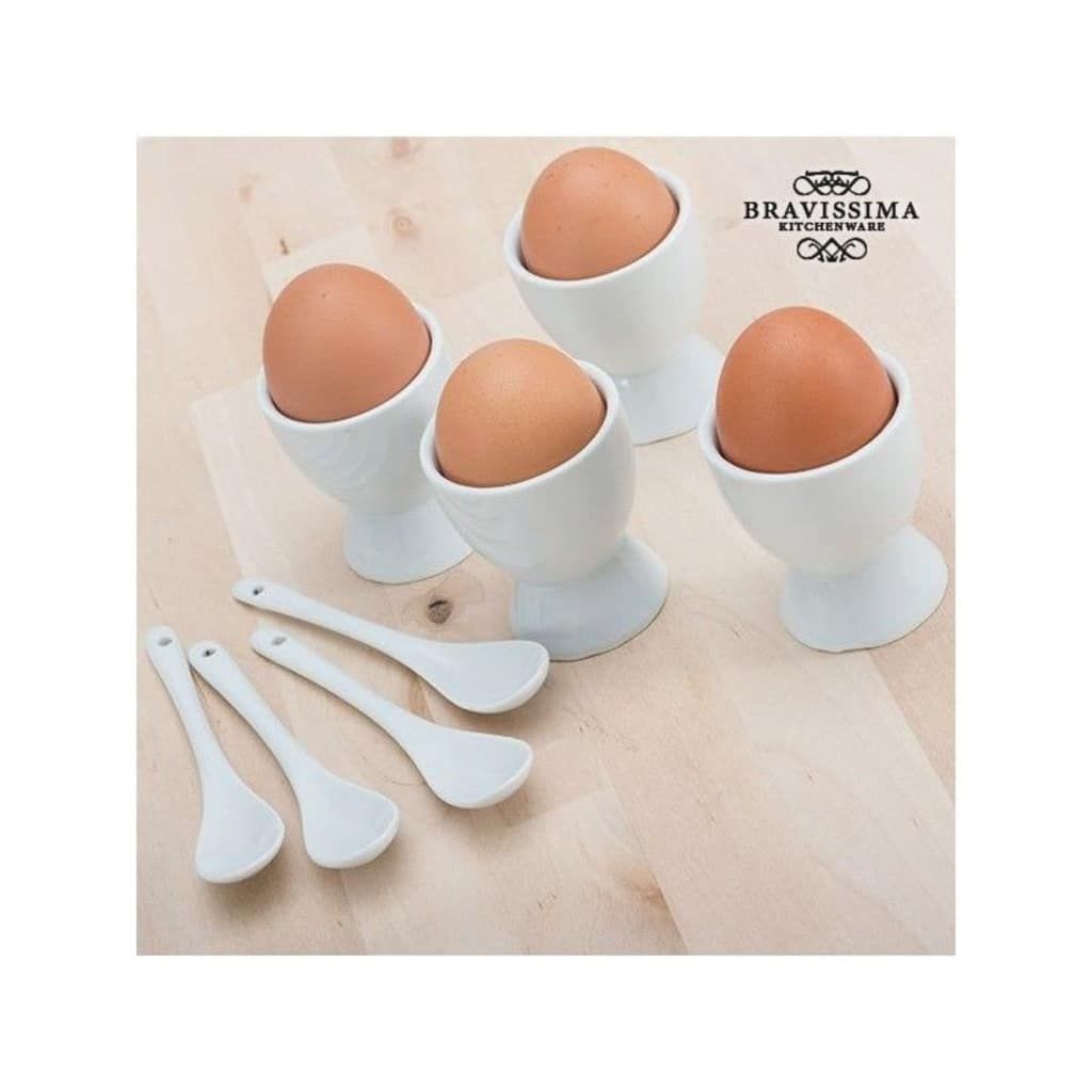 Eierkopjes met Kleine Lepeltjes 8 stuks