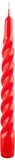 Cereria di Giorgio Risthò Tortiglione gelakte kaarsen, paraffinewas, rood, 2,2 cm, 3 stuks